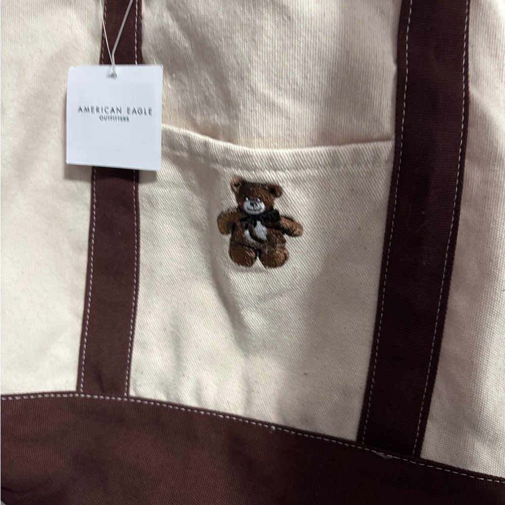 American Eagle Outfitters Tan and Brown Tote Bag - Picture 4 of 8